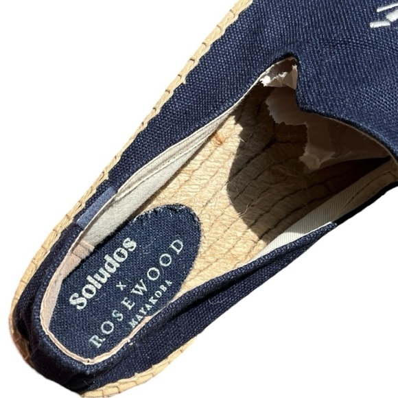 🌻NEW SOLUDOS X ROSEWOOD Aqui Me Quedo Camper Slip On Espadrille Shoes Size 9 - Picture 9 of 13